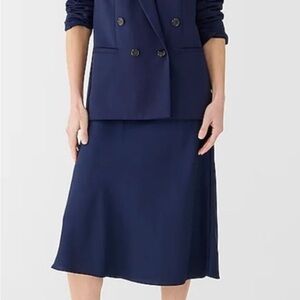 Jcrew Navy Slip Skirt